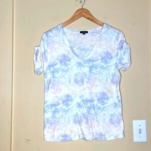 Rails Cotton top Tie-Dye V-Neck T-Shirt